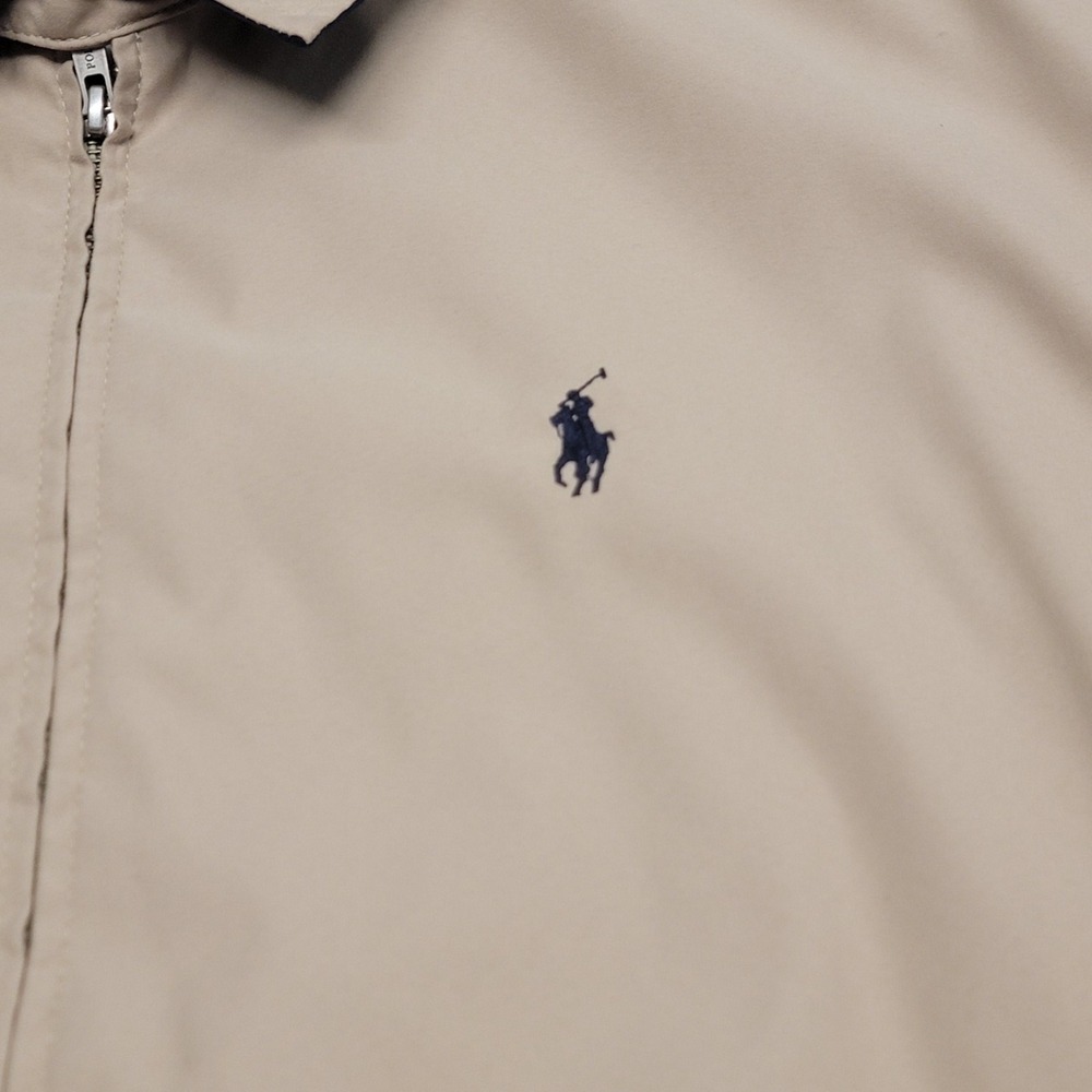 Polo Ralph Lauren Jacket Mens XL Beige Bi-Swing Bomber Collared Plaid Lined - Picture 2 of 15